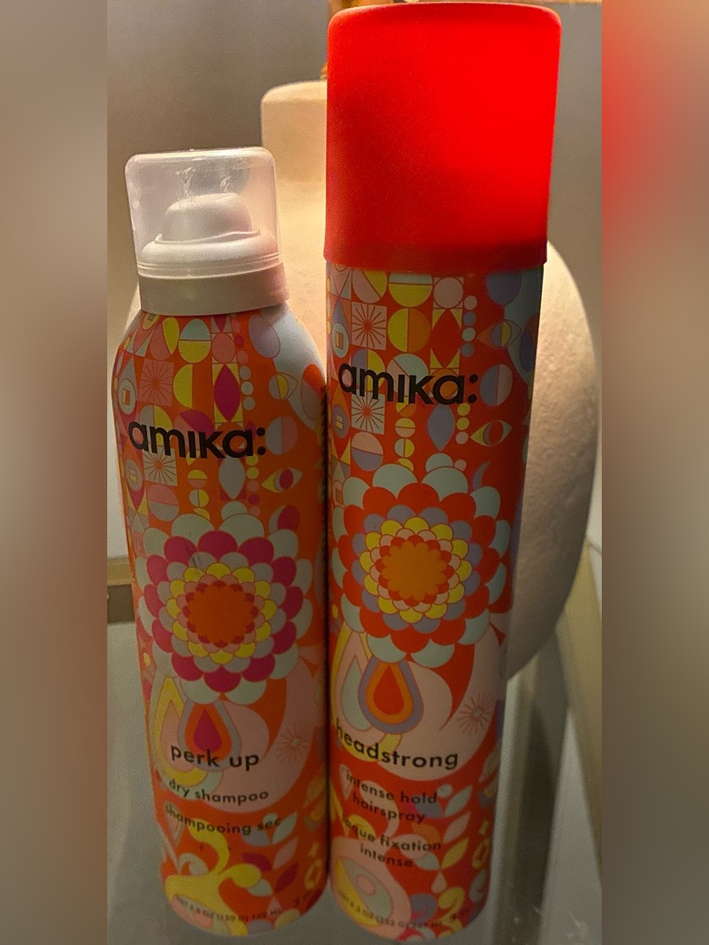 Amika Perk Up Dry Shampoo & Headstrong Hairspray Bundle New 2 Pc